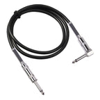 TC048SL 6.35mm Plug Straight to Elbow Electric Guitar Audio Cable, 1.8m, 3m, 6m, 10m 1.8m