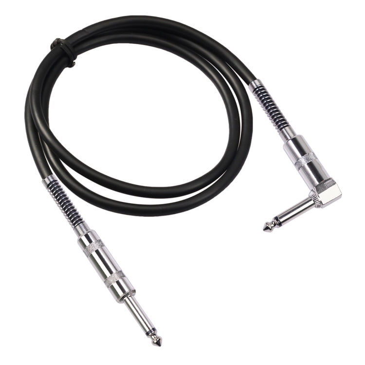 TC048SL 6.35mm Plug Straight to Elbow Electric Guitar Audio Cable, 1.8m, 3m, 6m, 10m 1.8m