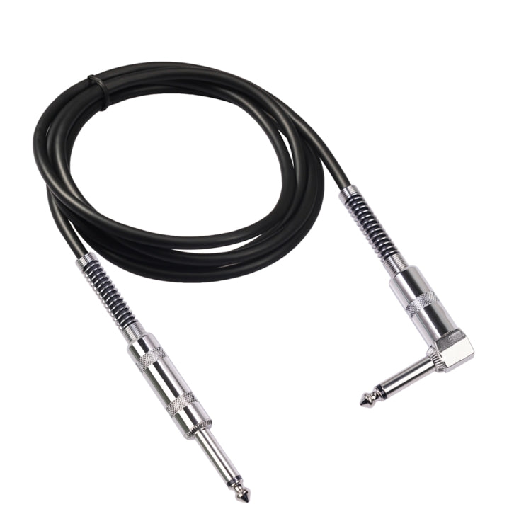 TC048SL 6.35mm Plug Straight to Elbow Electric Guitar Audio Cable, 1.8m, 3m, 6m, 10m 3m