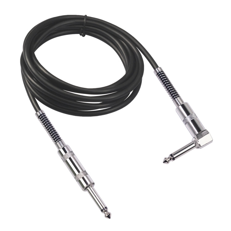 TC048SL 6.35mm Plug Straight to Elbow Electric Guitar Audio Cable, 1.8m, 3m, 6m, 10m 6m