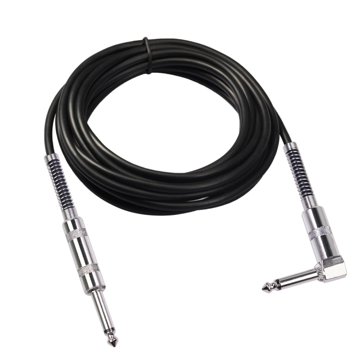TC048SL 6.35mm Plug Straight to Elbow Electric Guitar Audio Cable, 1.8m, 3m, 6m, 10m 10m