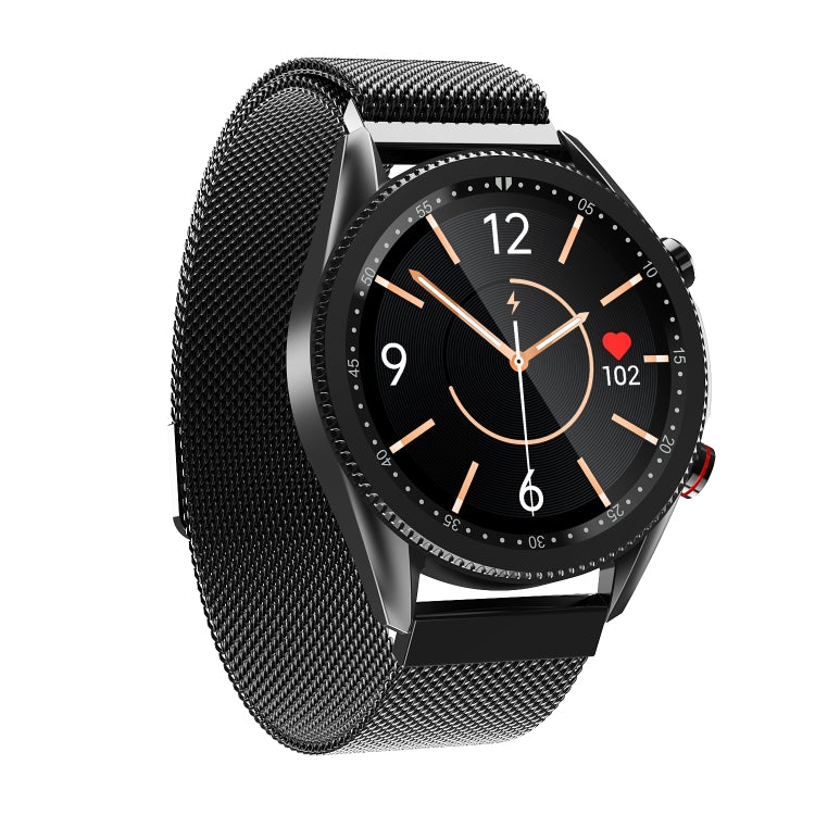 M98 Smart Watch – 1.28" Screen, IP67 Waterproof, Heart Rate Monitoring (Black) #2 Steel Strap(Black) Black