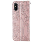 Life of Tree Embossing Pattern Horizontal Flip Leather Case with Holder & Card Slot & Wallet & Photo Frame & Lanyard, For iPhone XS Max