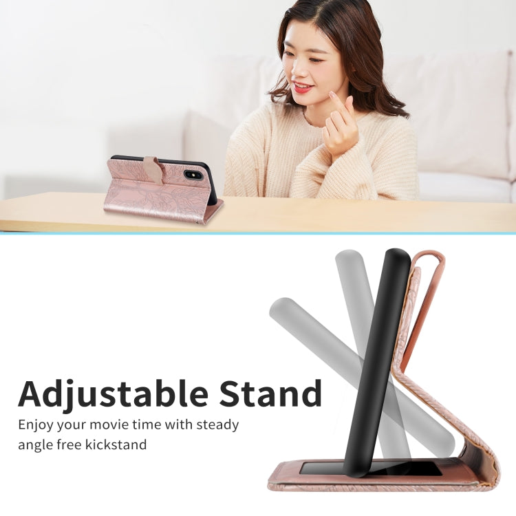 Life of Tree Embossing Pattern Horizontal Flip Leather Case with Holder & Card Slot & Wallet & Photo Frame & Lanyard, For iPhone XS Max
