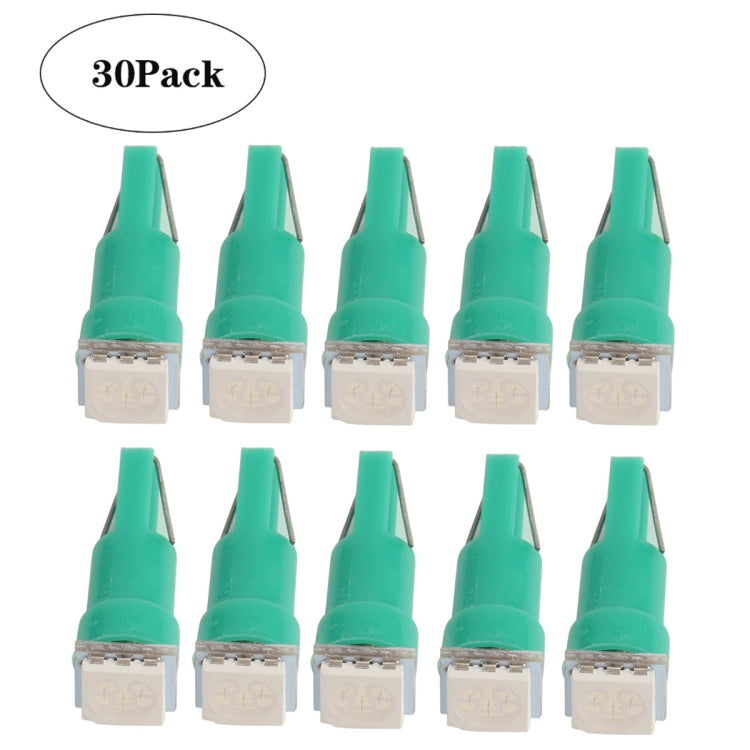 30 PCS T5 1LED SMD-5050 Car Modification LED Indicator Light Green Light, A3895 A3895