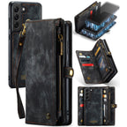 CaseMe Detachable Multifunctional Horizontal Flip Leather Case, with Card Slot & Holder & Zipper Wallet & Photo Frame, For Samsung Galaxy S21 5G, For Samsung Galaxy S21+ 5G, For Samsung Galaxy S21 Ultra 5G