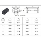 10 PCS 7mm Anti-interference Degaussing Ring Ferrite Ring Cable Clip Core Noise Suppressor Filter, A3967