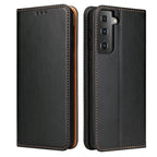 Fierre Shann PU Genuine Leather Texture Horizontal Flip Leather Case with Holder & Card Slots & Wallet, For Samsung Galaxy S21 5G, For Samsung Galaxy S21+ 5G, For Samsung Galaxy S21 Ultra 5G For Samsung Galaxy S21 5G Black