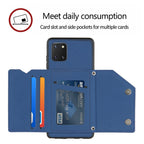 Skin Feel PU + TPU + PC Back Cover Shockproof Case with Card Slots & Holder & Photo Frame, For Samsung Galaxy M60s & A81, For Huawei P40 Lite & Nova 6 SE, For Samsung Galaxy S20 FE, For Samsung Galaxy S20 Ultra