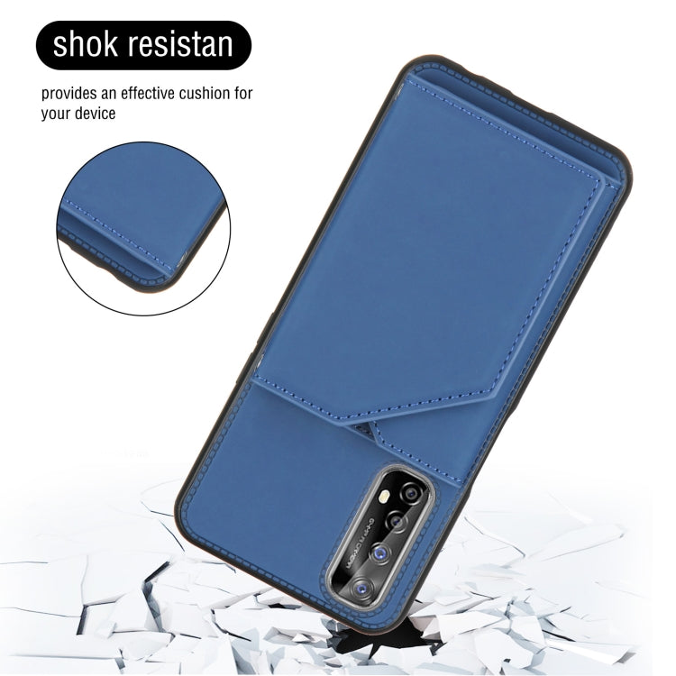 Skin Feel PU + TPU + PC Back Cover Shockproof Case with Card Slots & Holder & Photo Frame, For OPPO Realme 7, For Samsung Galaxy A50 & A30s & A50s, For OPPO Realme C11, For Samsung Galaxy A70 & A70s, For OPPO Realme C15
