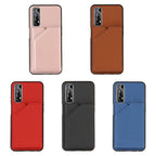 Skin Feel PU + TPU + PC Back Cover Shockproof Case with Card Slots & Holder & Photo Frame, For OPPO Realme 7, For Samsung Galaxy A50 & A30s & A50s, For OPPO Realme C11, For Samsung Galaxy A70 & A70s, For OPPO Realme C15