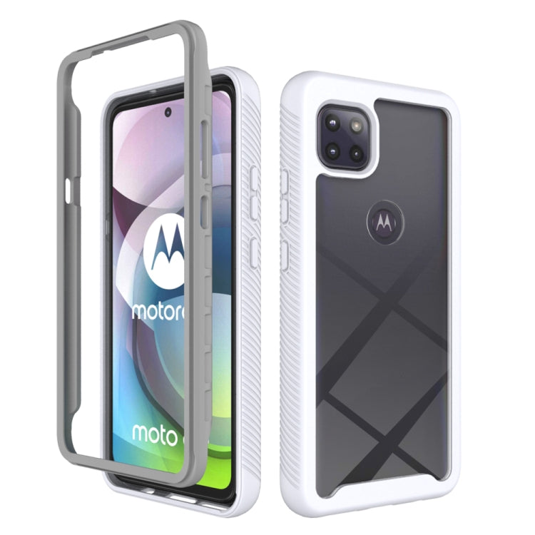 Starry Sky Solid Color Series Shockproof PC + TPU Protective Case, For Motorola Moto G 5G, For Motorola Moto G9 Power, For Oppo A53 (2020), For Samsung Galaxy A02s(US Edition), For Samsung Galaxy A12 For Motorola Moto G 5G White