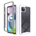 Starry Sky Solid Color Series Shockproof PC + TPU Protective Case, For Motorola Moto G 5G, For Motorola Moto G9 Power, For Oppo A53 (2020), For Samsung Galaxy A02s(US Edition), For Samsung Galaxy A12 For Motorola Moto G 5G White