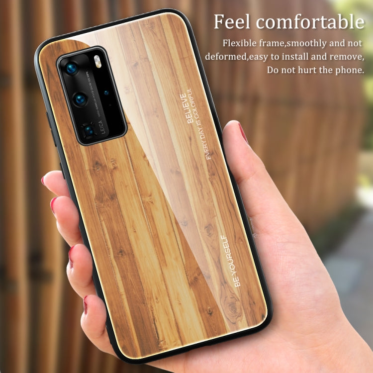 Wood Grain Glass Protective Case – Durable Build, Easy to Use, For Huawei P40, For Huawei P40 Pro