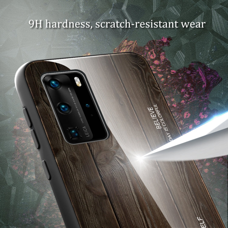 Wood Grain Glass Protective Case – Durable Build, Easy to Use, For Huawei P40, For Huawei P40 Pro