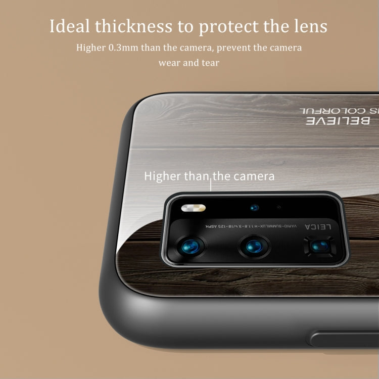 Wood Grain Glass Protective Case – Durable Build, Easy to Use, For Huawei P40, For Huawei P40 Pro