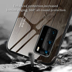 Wood Grain Glass Protective Case – Durable Build, Easy to Use, For Huawei P40, For Huawei P40 Pro