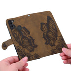 Retro Skin Feel Butterflies Embossing Horizontal Flip Leather Case with Holder & Card Slots & Wallet, For Samsung Galaxy A11, For Samsung Galaxy A12 5G, For Samsung Galaxy A21, For Samsung Galaxy A21s