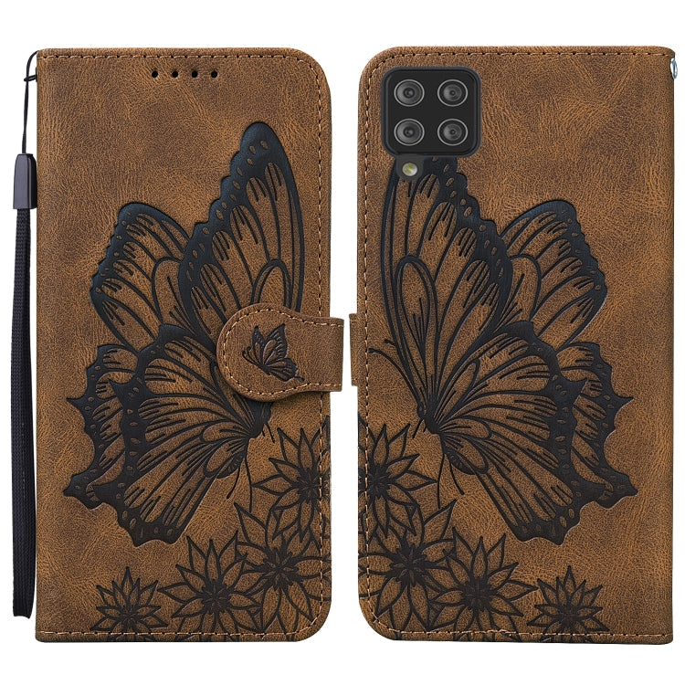 Retro Skin Feel Butterflies Embossing Horizontal Flip Leather Case with Holder & Card Slots & Wallet, For Samsung Galaxy A42 5G, For Samsung Galaxy A51, For Samsung Galaxy A71, For Samsung Galaxy Note20 Ultra For Samsung Galaxy A42 5G Brown