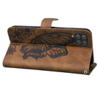 Retro Skin Feel Butterflies Embossing Horizontal Flip Leather Case with Holder & Card Slots & Wallet, For Samsung Galaxy A42 5G, For Samsung Galaxy A51, For Samsung Galaxy A71, For Samsung Galaxy Note20 Ultra