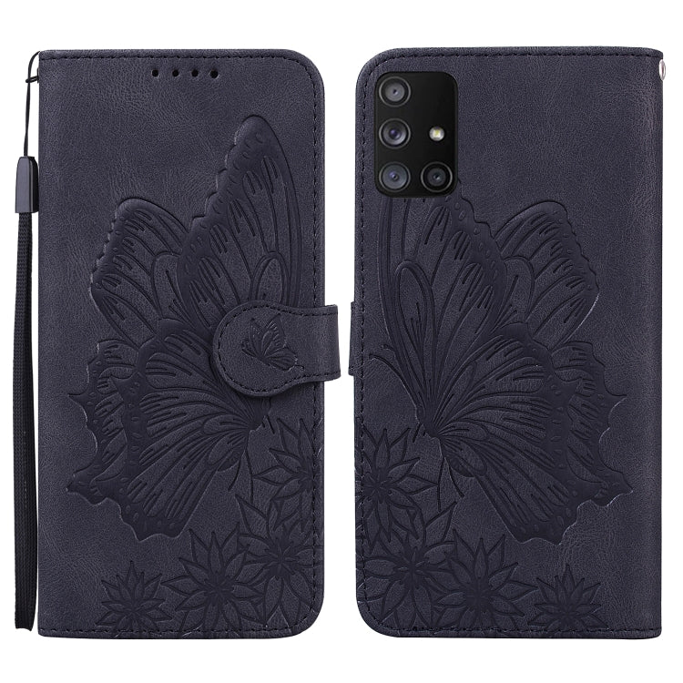 Retro Skin Feel Butterflies Embossing Horizontal Flip Leather Case with Holder & Card Slots & Wallet – Card Slot, Flip, Leather, For Samsung Galaxy A42 5G, For Samsung Galaxy A51, For Samsung Galaxy A71, For Samsung Galaxy Note20 Ultra For Samsung Galaxy A71 Black