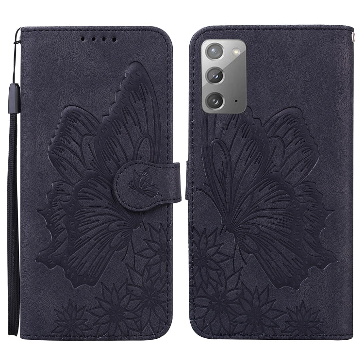 Retro Skin Feel Butterflies Embossing Horizontal Flip Leather Case with Holder & Card Slots & Wallet – Card Slot, Flip, Leather, For Samsung Galaxy Note20, For Samsung Galaxy Note20 5G, For Samsung Galaxy S20, For Samsung Galaxy S20 FE For Samsung Galaxy Note20 5G Black