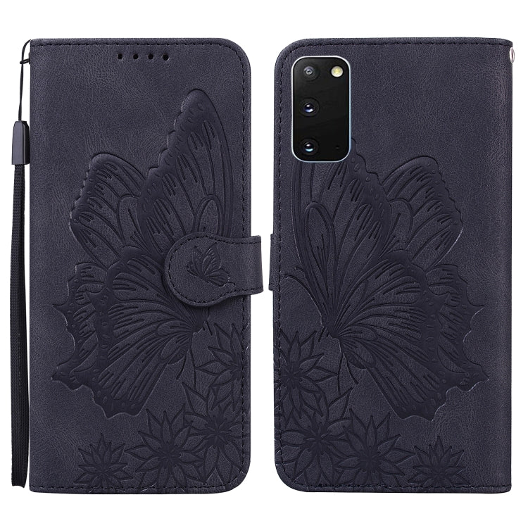 Retro Skin Feel Butterflies Embossing Horizontal Flip Leather Case with Holder & Card Slots & Wallet – Card Slot, Flip, Leather, For Samsung Galaxy Note20, For Samsung Galaxy Note20 5G, For Samsung Galaxy S20, For Samsung Galaxy S20 FE For Samsung Galaxy S20 Black
