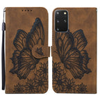 Retro Skin Feel Butterflies Embossing Horizontal Flip Leather Case with Holder & Card Slots & Wallet, For Samsung Galaxy S20+, For Samsung Galaxy S20 Ultra, For Samsung Galaxy S21 5G, For Samsung Galaxy S21 Ultra 5G For Samsung Galaxy S20+ Brown