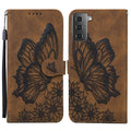 Retro Skin Feel Butterflies Embossing Horizontal Flip Leather Case with Holder & Card Slots & Wallet, For Samsung Galaxy S21+ 5G For Samsung Galaxy S21+ 5G Brown