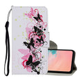 Colored Drawing Pattern Horizontal Flip Leather Case with Holder & Card Slots & Wallet & Lanyard, For Samsung Galaxy A02s (US Edition), For Samsung Galaxy A02s(EU Edition) For Samsung Galaxy A02s (US Edition) Four Butterflies