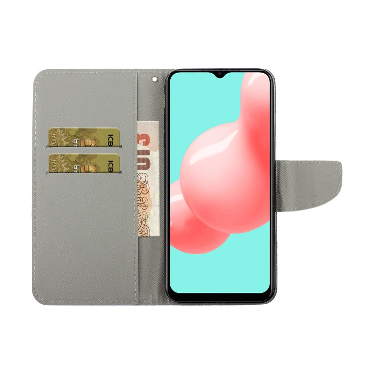 Colored Drawing Pattern Horizontal Flip Leather Case with Holder & Card Slots & Wallet & Lanyard, For Samsung Galaxy A12, For Samsung Galaxy A32 5G