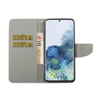 Colored Drawing Pattern Horizontal Flip Leather Case with Holder & Card Slots & Wallet & Lanyard – Lanyard, Card Slot, Flip, For Samsung Galaxy S21+ 5G, For Samsung Galaxy S21 Ultra 5G