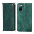 PU + TPU Gloss Oil Solid Color Magnetic Horizontal Flip Leather Case with Holder & Card Slot & Wallet, For Samsung Galaxy S20 FE For Samsung Galaxy S20 FE Green