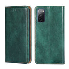 PU + TPU Gloss Oil Solid Color Magnetic Horizontal Flip Leather Case with Holder & Card Slot & Wallet, For Samsung Galaxy S20 FE For Samsung Galaxy S20 FE Green