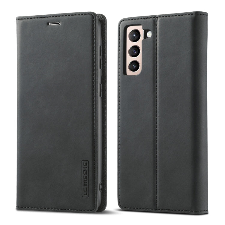 LC.IMEEKE Strong Magnetism Ultra-thin Horizontal Flip Matte TPU + PU Leather Case with Holder & Card Slots & Wallet, For Samsung Galaxy S21 5G, For Samsung Galaxy S21+ 5G, For Samsung Galaxy S21 Ultra 5G For Samsung Galaxy S21 5G Black
