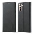 LC.IMEEKE Strong Magnetism Ultra-thin Horizontal Flip Matte TPU + PU Leather Case with Holder & Card Slots & Wallet, For Samsung Galaxy S21 5G, For Samsung Galaxy S21+ 5G, For Samsung Galaxy S21 Ultra 5G For Samsung Galaxy S21 5G Black