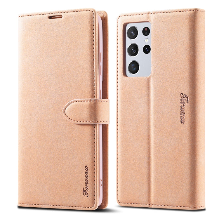 Forwenw F1 Series Matte Strong Magnetism Horizontal Flip Leather Case with Holder & Card Slots & Wallet & Photo Frame, For Samsung Galaxy S21 5G, For Samsung Galaxy S21+ 5G, For Samsung Galaxy S21 Ultra 5G