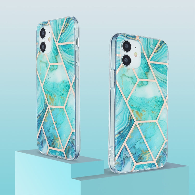 3D Electroplating Marble Pattern TPU Protective Case, For iPhone 12 /...