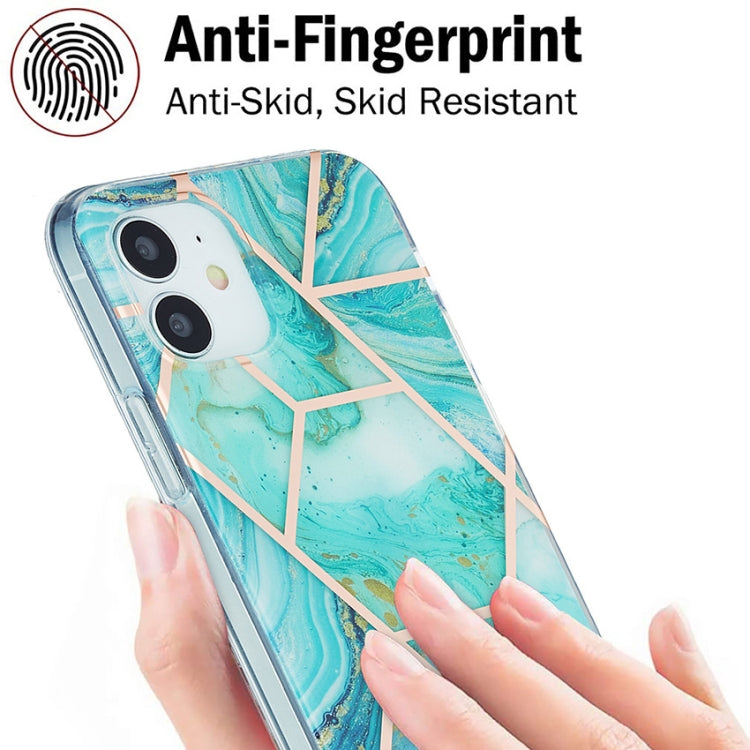 3D Electroplating Marble Pattern TPU Protective Case, For iPhone 12 /...