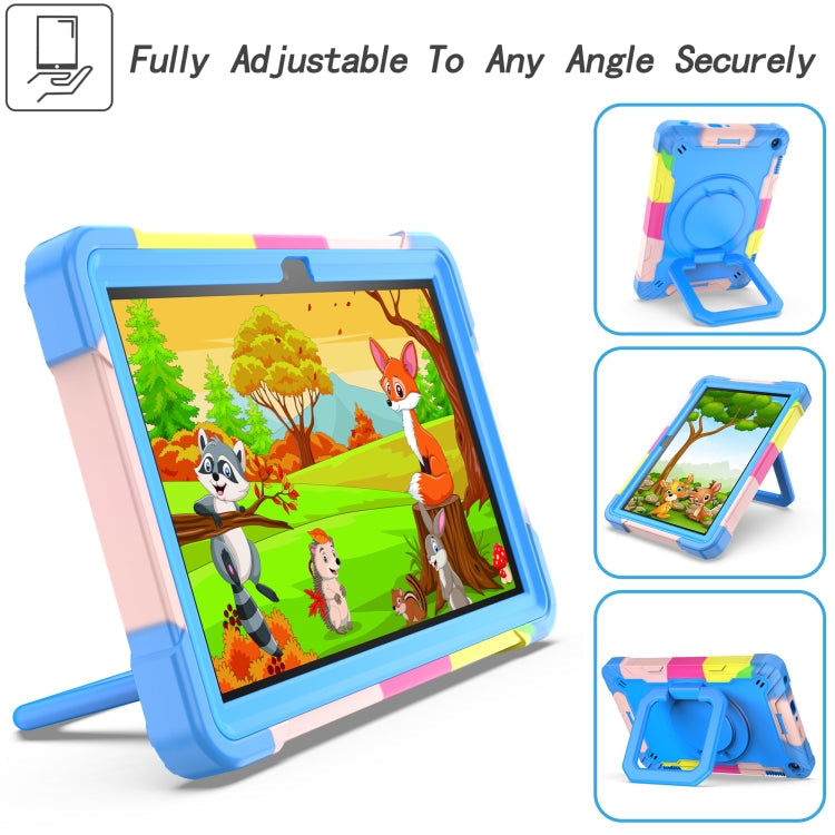 Contrast Color Shockproof Robot Silicone + PC Case with Wristband Holder – Shockproof, For Amazon Kindle Fire HD 8 (2020), For Samsung Galaxy Tab A7 10.4 (2020) T500 / T505