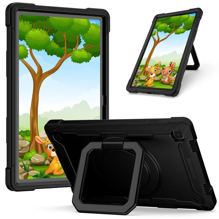 Contrast Color Shockproof Robot Silicone + PC Case with Wristband Holder – Shockproof, For Amazon Kindle Fire HD 8 (2020), For Samsung Galaxy Tab A7 10.4 (2020) T500 / T505 For Samsung Galaxy Tab A7 10.4 (2020) T500 T505 Black