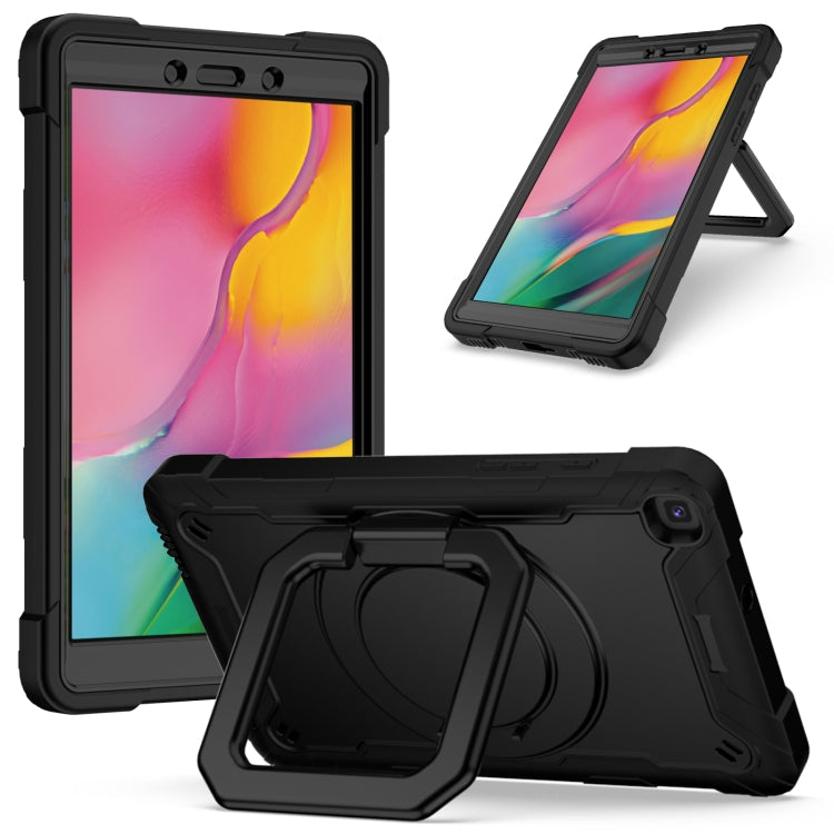 Contrast Color Shockproof Robot Silicone + PC Case with Wristband Holder – Shockproof, For Samsung Galaxy Tab A10.1 (2019) T510, For Samsung Galaxy Tab A 8.0 (2019) T290 For Samsung Galaxy Tab A 8.0 (2019) T290 Black