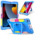 Watch Band – Shockproof, Silicone For iPad 10.2 2021 2020 2019 Camouflage + Blue