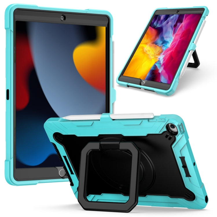 Watch Band – Shockproof, Silicone For iPad 10.2 2021 2020 2019 Mint Green + Black