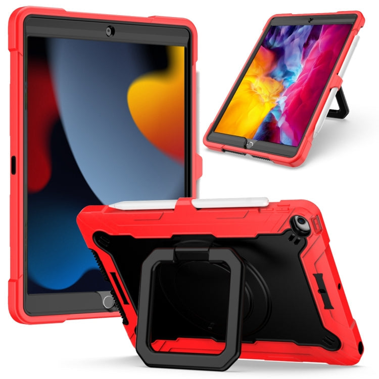 Watch Band – Shockproof, Silicone For iPad 10.2 2021 2020 2019 Red + Black