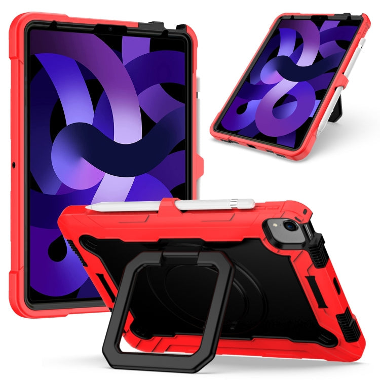 Watch Band – Shockproof, Silicone For iPad Air 2022 2020 10.9 Red + Black
