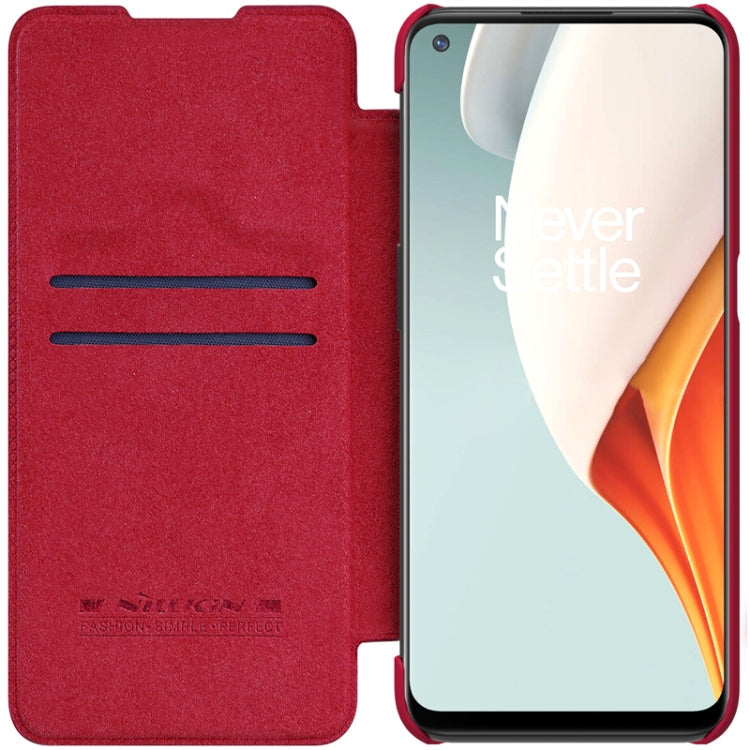 NILLKIN QIN Series Crazy Horse Texture Horizontal Flip Leather Case with Card Slot – Card Slot, Flip, Leather, For OnePlus Nord N100, For Samsung Galaxy S21 Plus 5G