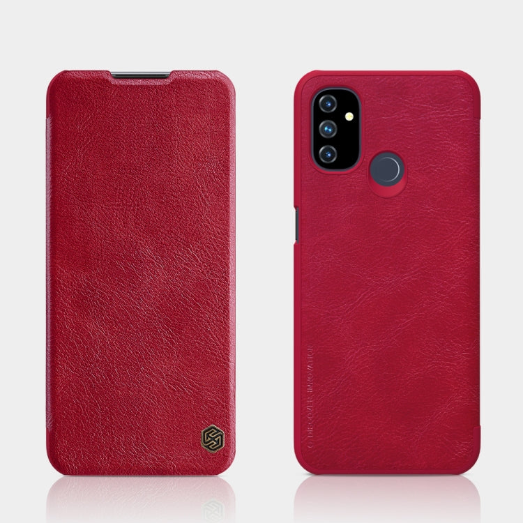 NILLKIN QIN Series Crazy Horse Texture Horizontal Flip Leather Case with Card Slot – Card Slot, Flip, Leather, For OnePlus Nord N100, For Samsung Galaxy S21 Plus 5G For OnePlus Nord N100 Red