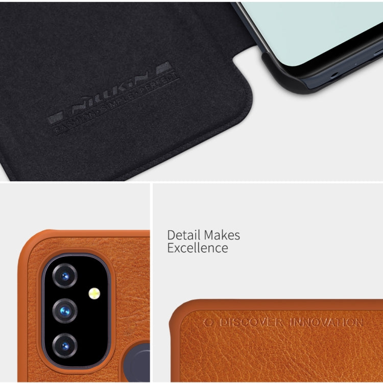 NILLKIN QIN Series Crazy Horse Texture Horizontal Flip Leather Case with Card Slot – Card Slot, Flip, Leather, For OnePlus Nord N100, For Samsung Galaxy S21 Plus 5G
