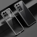 SULADA Shockproof Plating Silicone Transparent Protective Case, For Samsung Galaxy S21 Ultra 5G, For Samsung Galaxy S21 5G For Samsung Galaxy S21 Ultra 5G Black